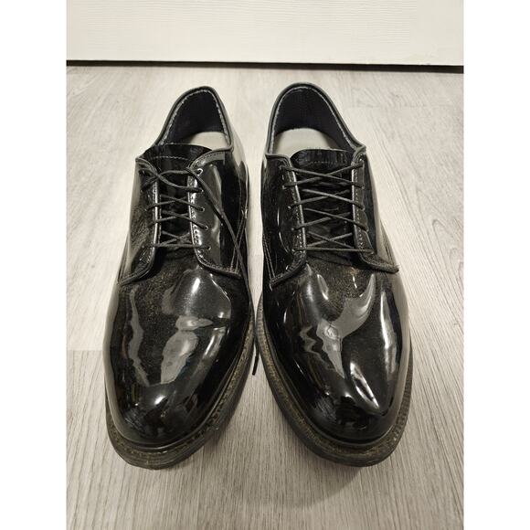 Capps Other - Mens Capps High Gloss Black Military Dress Shoes Vibram Footwear Size 12